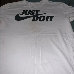 White Nike Just Do It T shirt medium